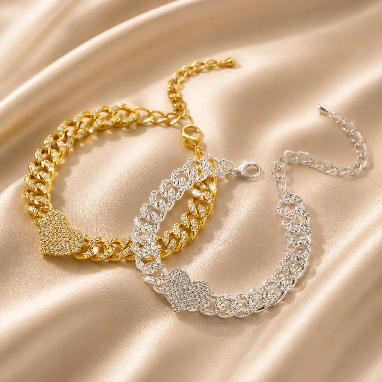 Butterfly Heart Anklet for Women – Gold/Silver Plated