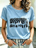 Damen T-Shirt mit Aufschrift „Women's Faith Cross Take Heart My Daughter Your Faith Has Made You Well Print Top“