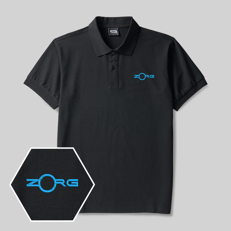 ZORG Geek Besticktes Poloshirt