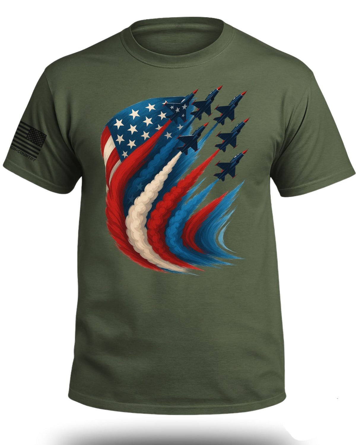 American Flag Fighter Jet T-Shirt