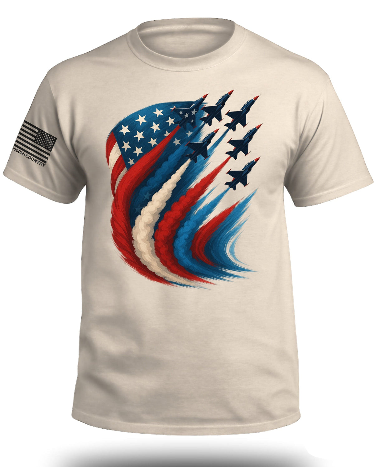 American Flag Fighter Jet T-Shirt