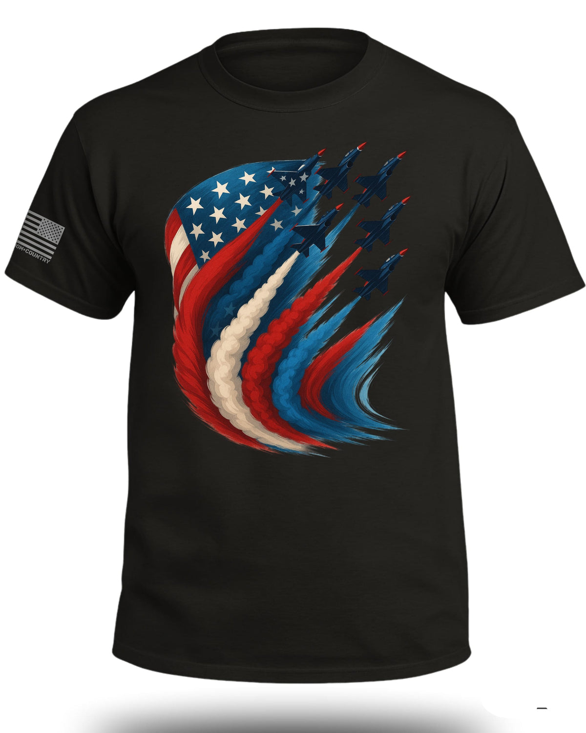 American Flag Fighter Jet T-Shirt