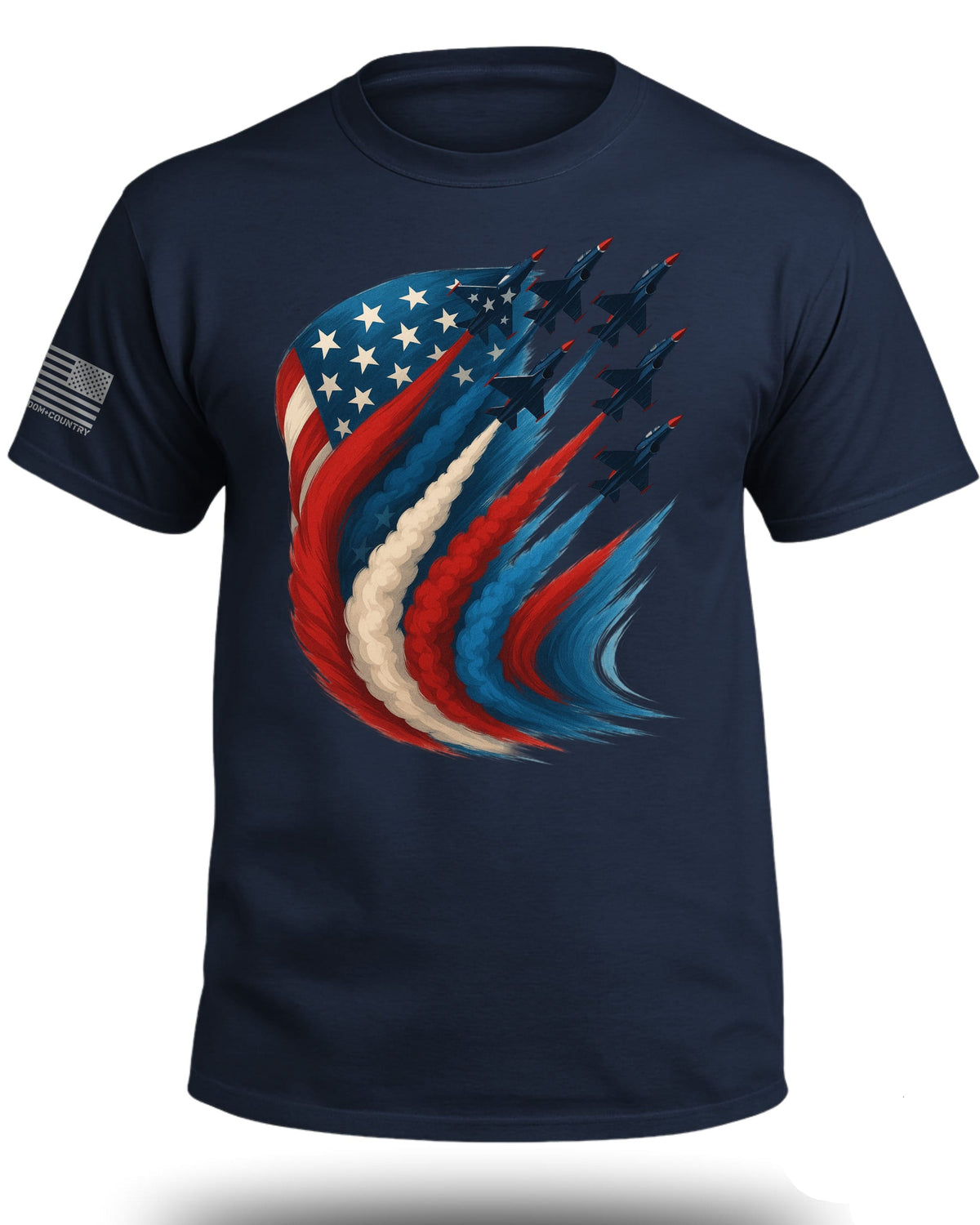 American Flag Fighter Jet T-Shirt