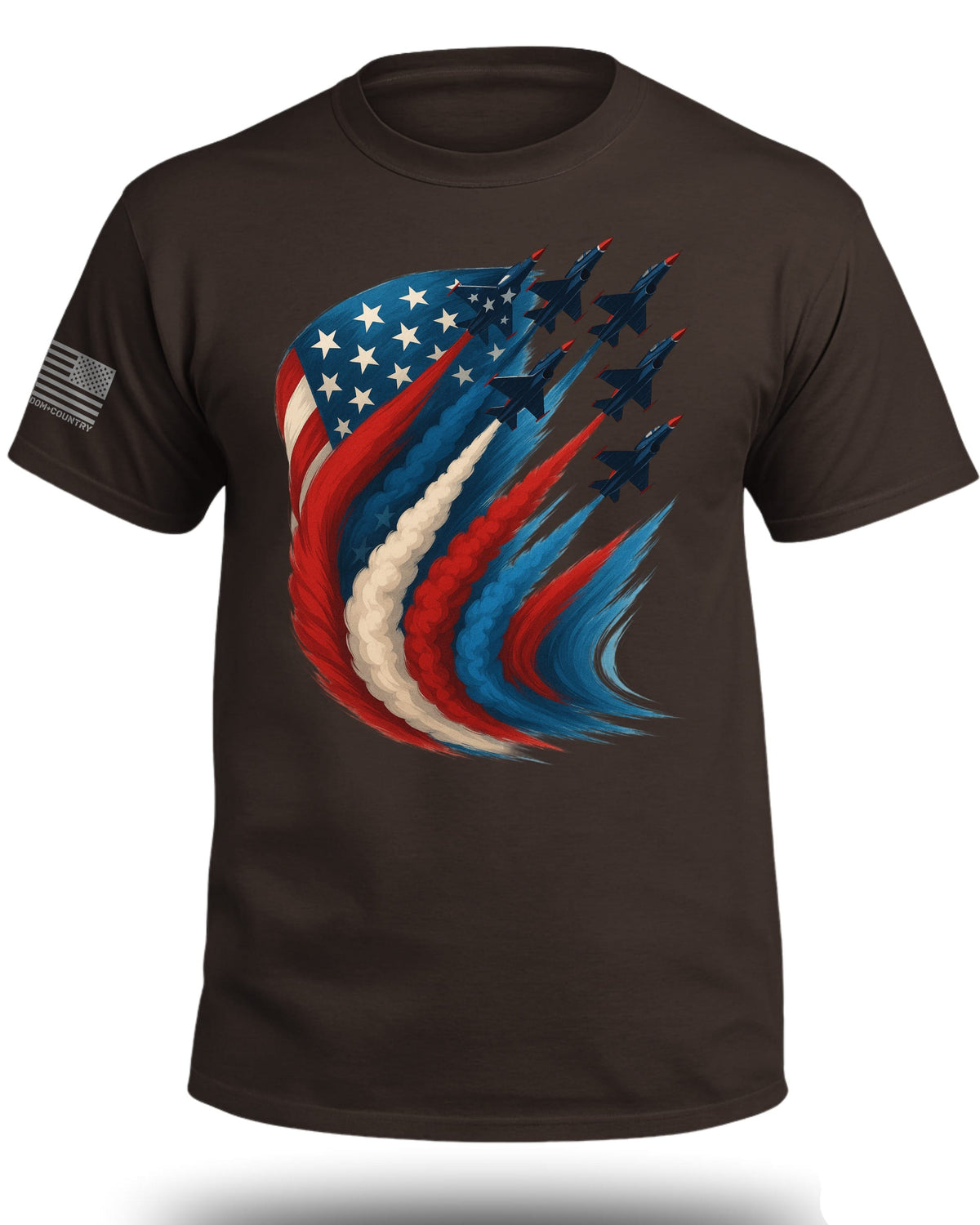 American Flag Fighter Jet T-Shirt