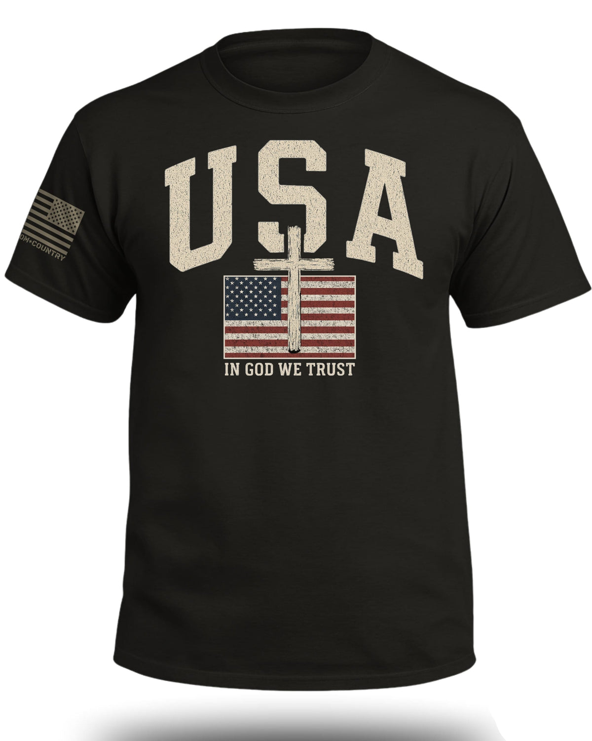 USA Flag Cross T-Shirt