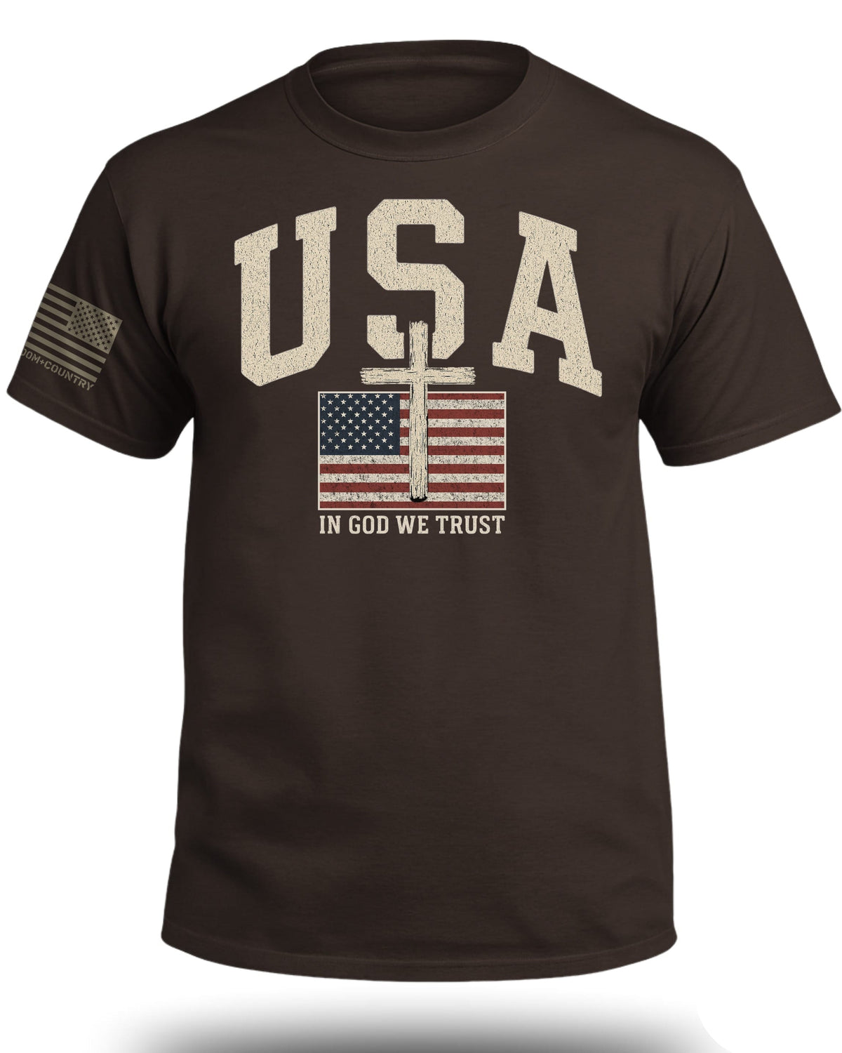 USA Flag Cross T-Shirt