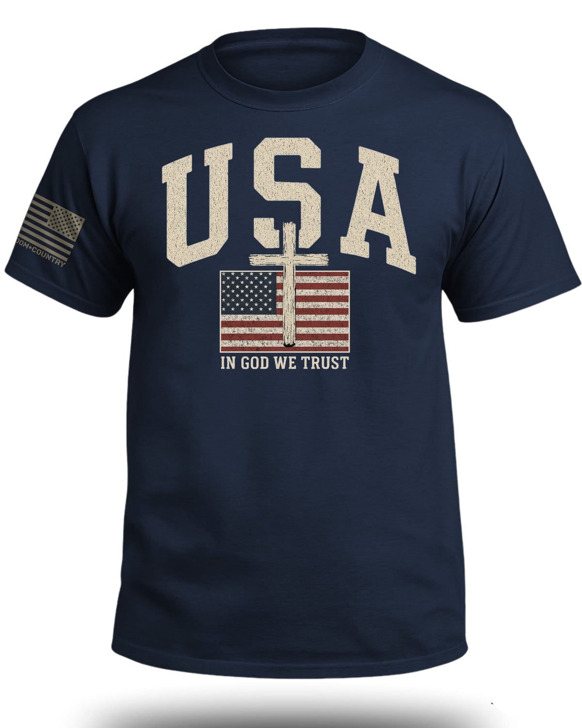 USA Flag Cross T-Shirt