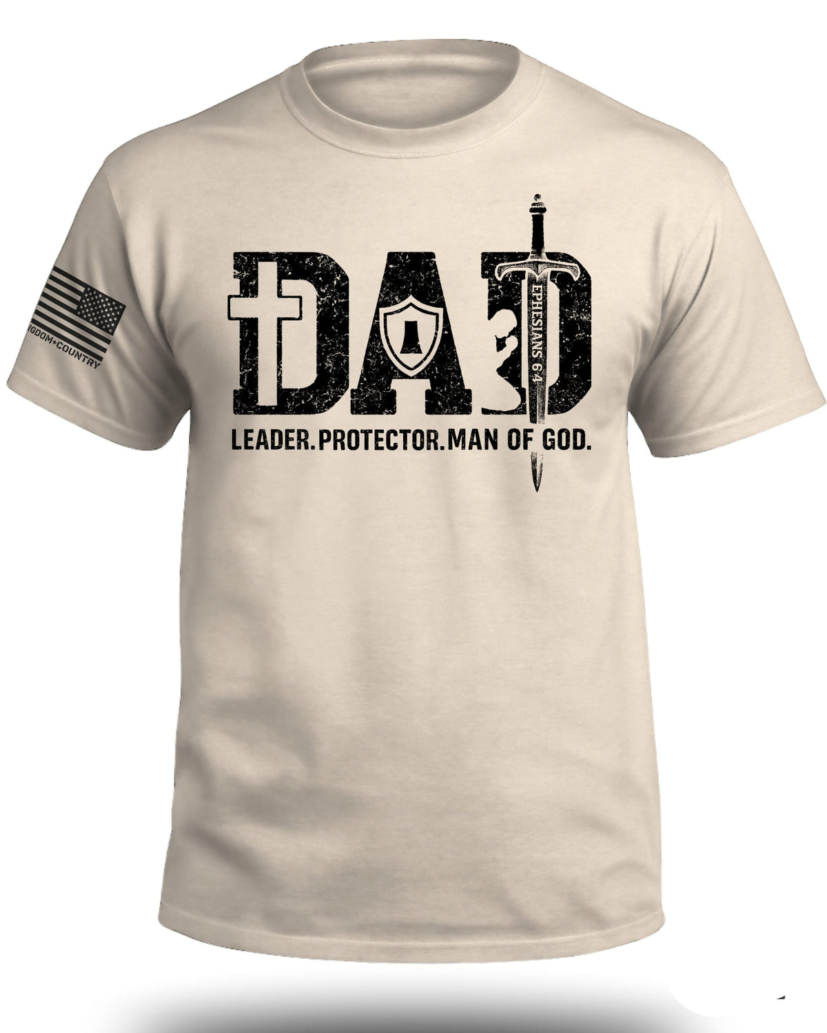 Dad-Leader Protector Man Of God (Front) T-Shirt