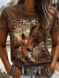 Women'S Western Faith Printed Round Neck T-Shirt