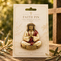 Jesus Faith Pin – “Fear Not I Am With You” Christian Inspirational Brooch Gift