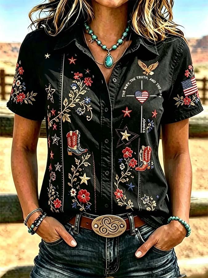 Women'S Casual Printed Top