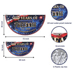 Custom Name 250 Years of Freedom 1776-2026 Veteran Semicircle Fence Flag