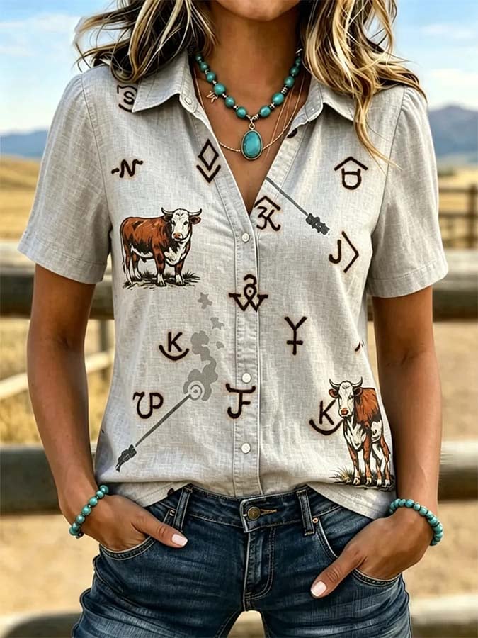 Women'S Casual Printed Top