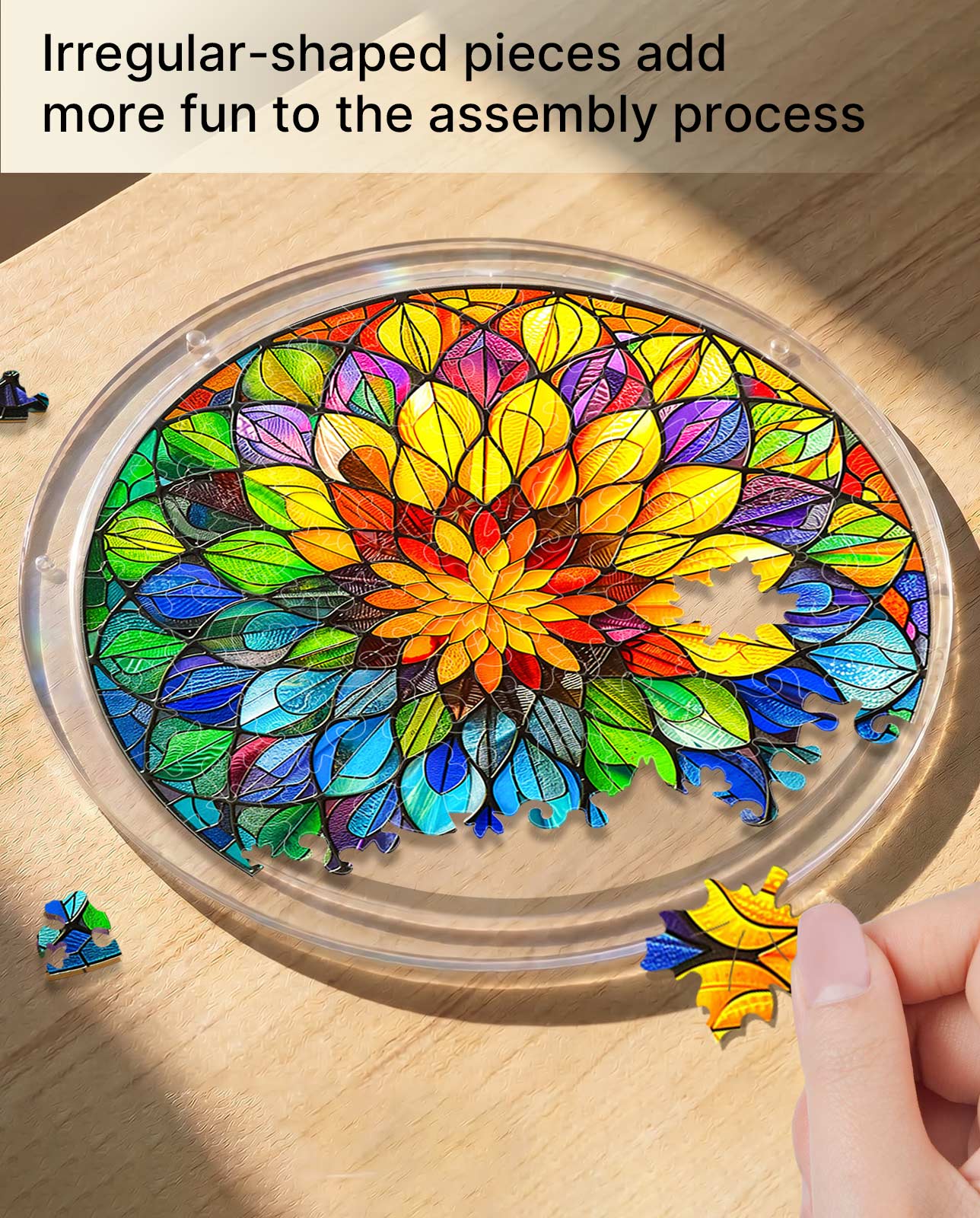 Attrape-soleil en acrylique Mandala Fleur du spectre