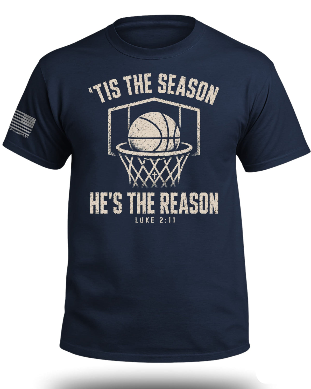 'Tis The Season He's The Reason - Basketball T-Shirt