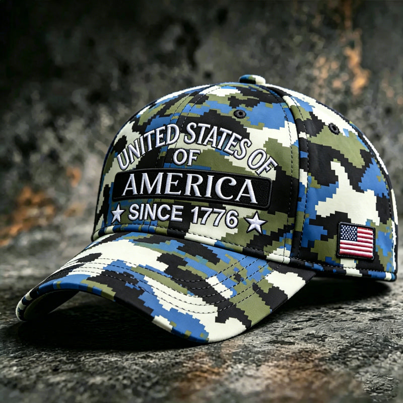 US Camouflage Art Print Casual Baseball Cap