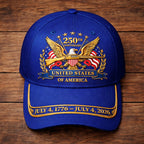 Retro 250th Anniversary American Independence Art Print Baseball Cap