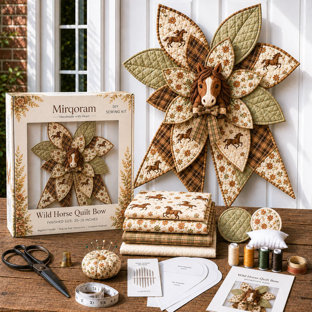 🧵 Handmade Quilted Door Bow DIY Sewing Kit