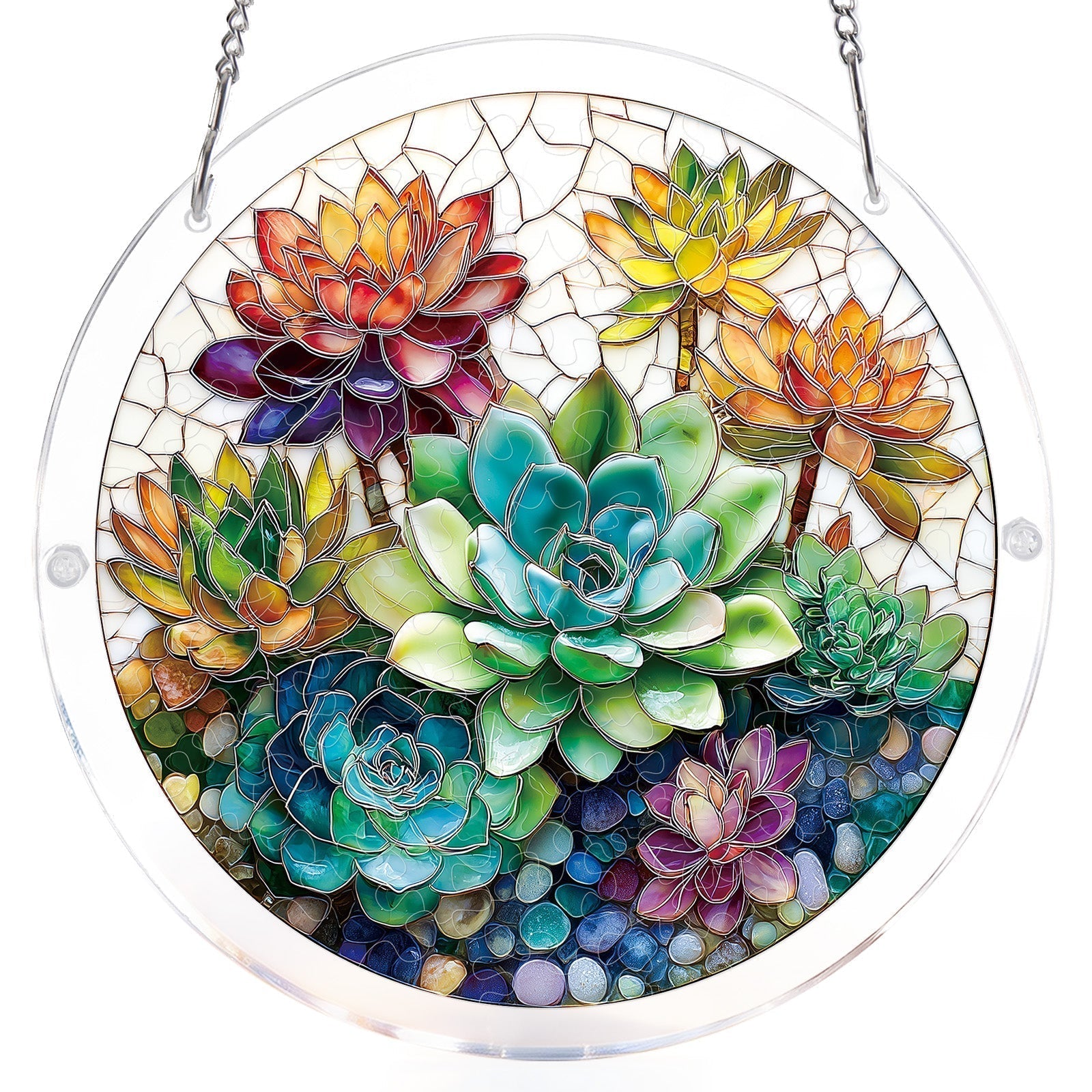 Dreamy Succulent Garden Light Suncatcher-Acrylic Window Art