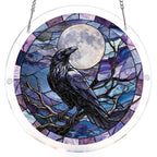 Moonlit Raven Light Suncatcher-Acrylic Window Art