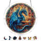 The Blue Dragon Library Light Suncatcher-Acrylic Window Art