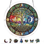Tree of Day and Night Light Suncatcher-Acrylic Window Art
