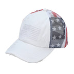 Women's American Flag Cotton Baseball Cap with Criss-Cross Back