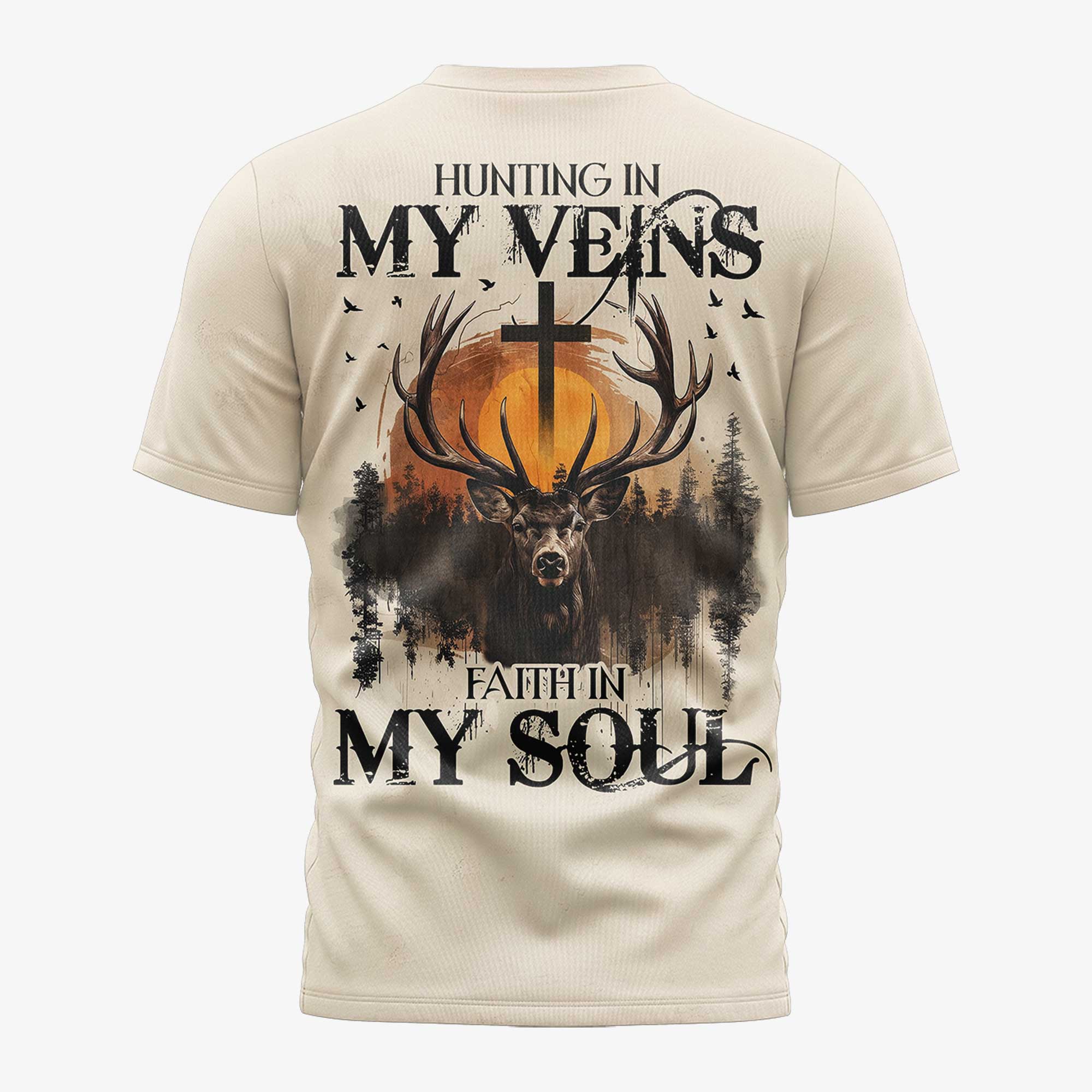Hunting In My Veins Faith In My Soul All Over Print Custom Name T-Shirt