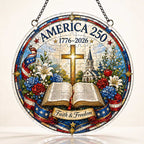 America 250th Anniversary Acrylic Puzzle Hanging Ornament | 1776–2026 Patriotic Window Suncatcher Decor