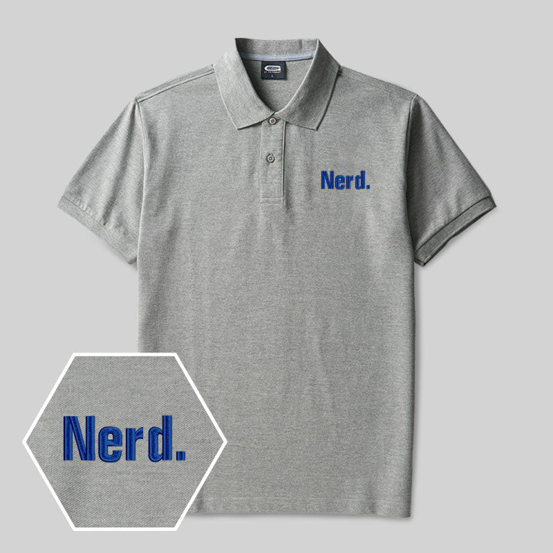 Nerd Geek Embroidered Polo Shirt