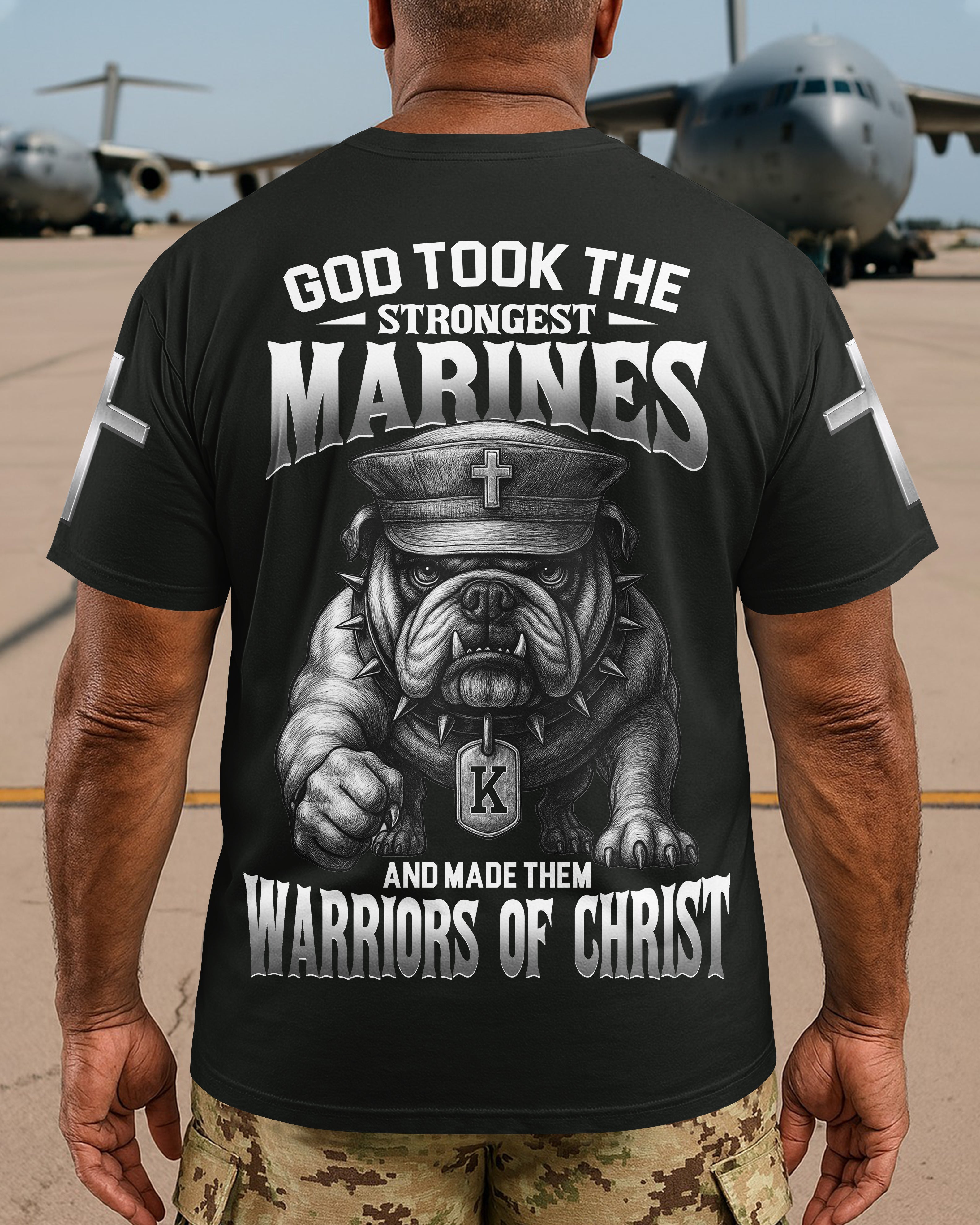 T-shirt Dieu a pris les Marines les plus forts et en a fait des guerriers du Christ