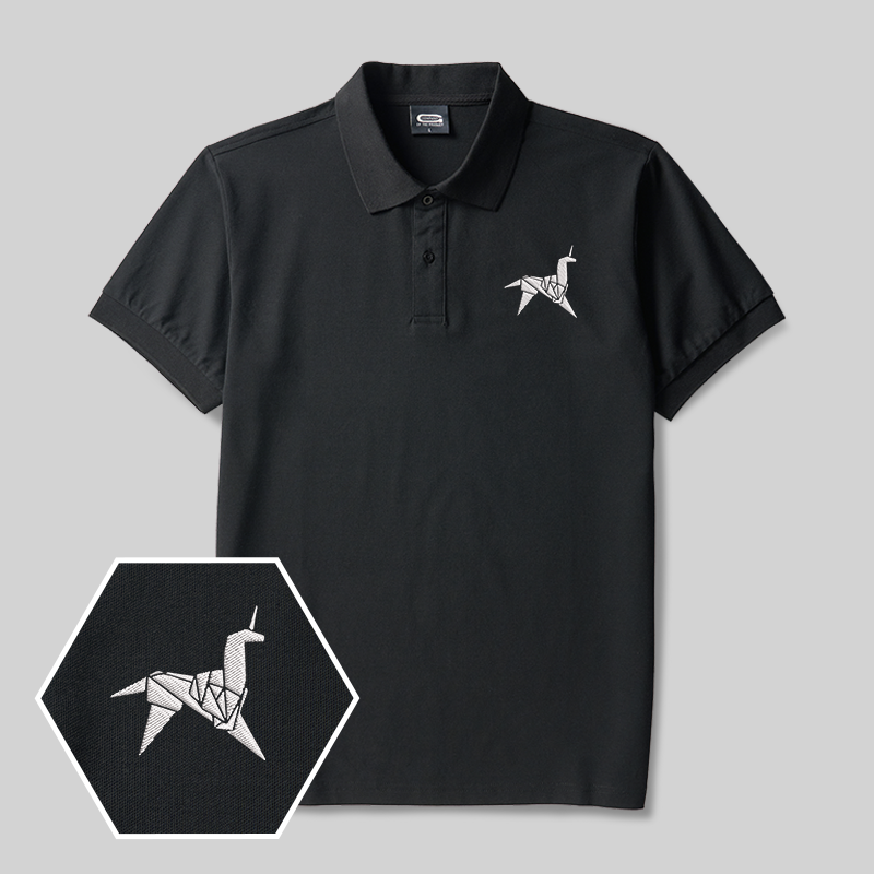 Dream Runner Geek Embroidered Polo Shirt