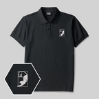 Fibonacci Cat Geek Embroidered Polo Shirt