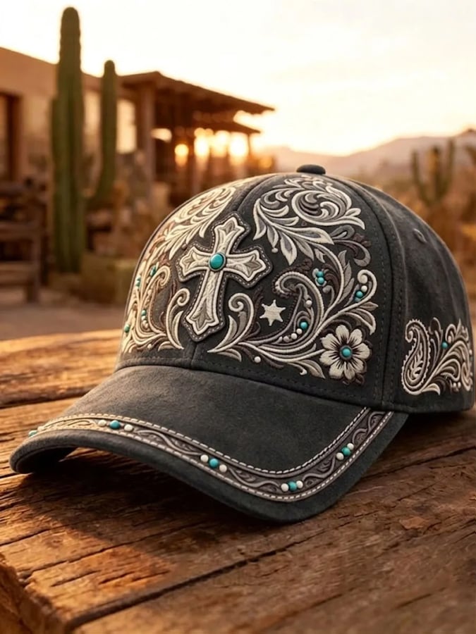 Sombreros unisex con estampado retro western