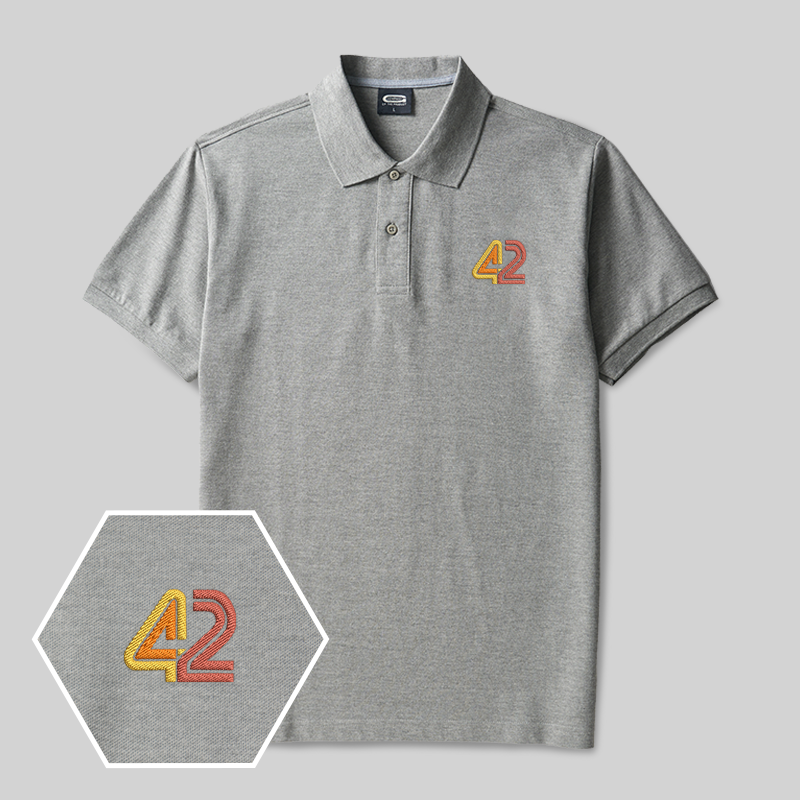 42 Geek Embroidered Polo Shirt