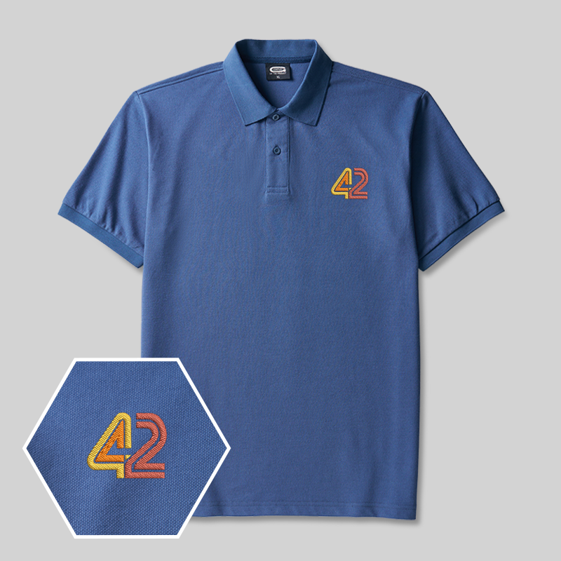 42 Geek Embroidered Polo Shirt