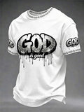 Men's Christian God Is Good Cross Short Sleeve T-shirt