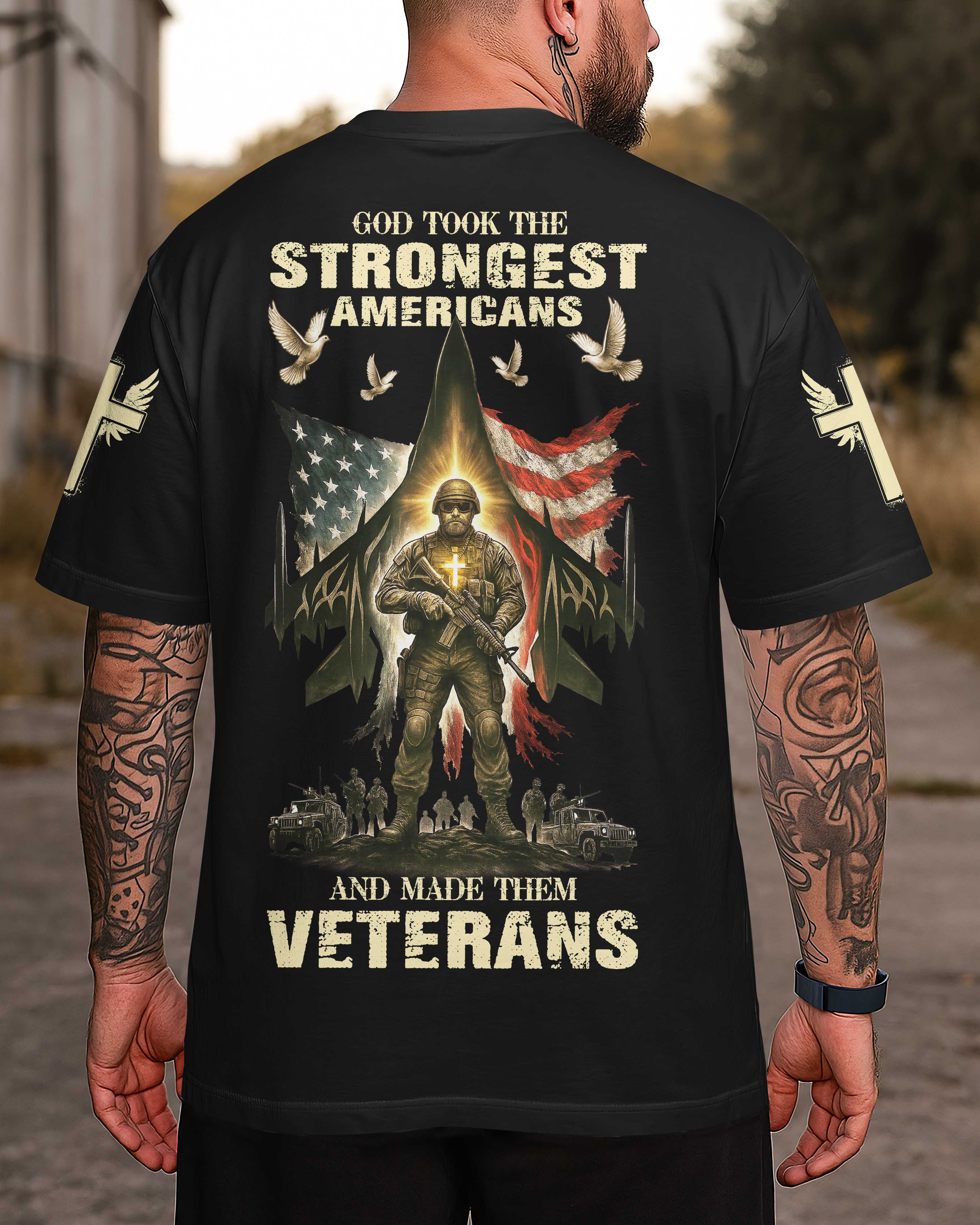 T-shirt Dieu a pris les Américains les plus forts