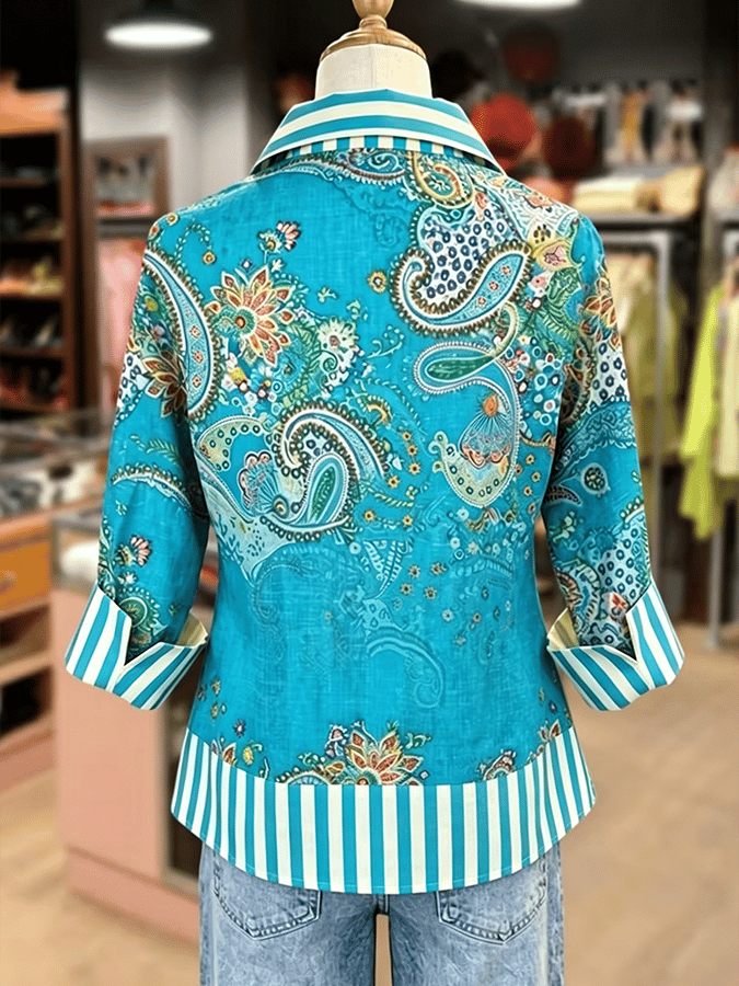 Women'S Casual Retro Print Top