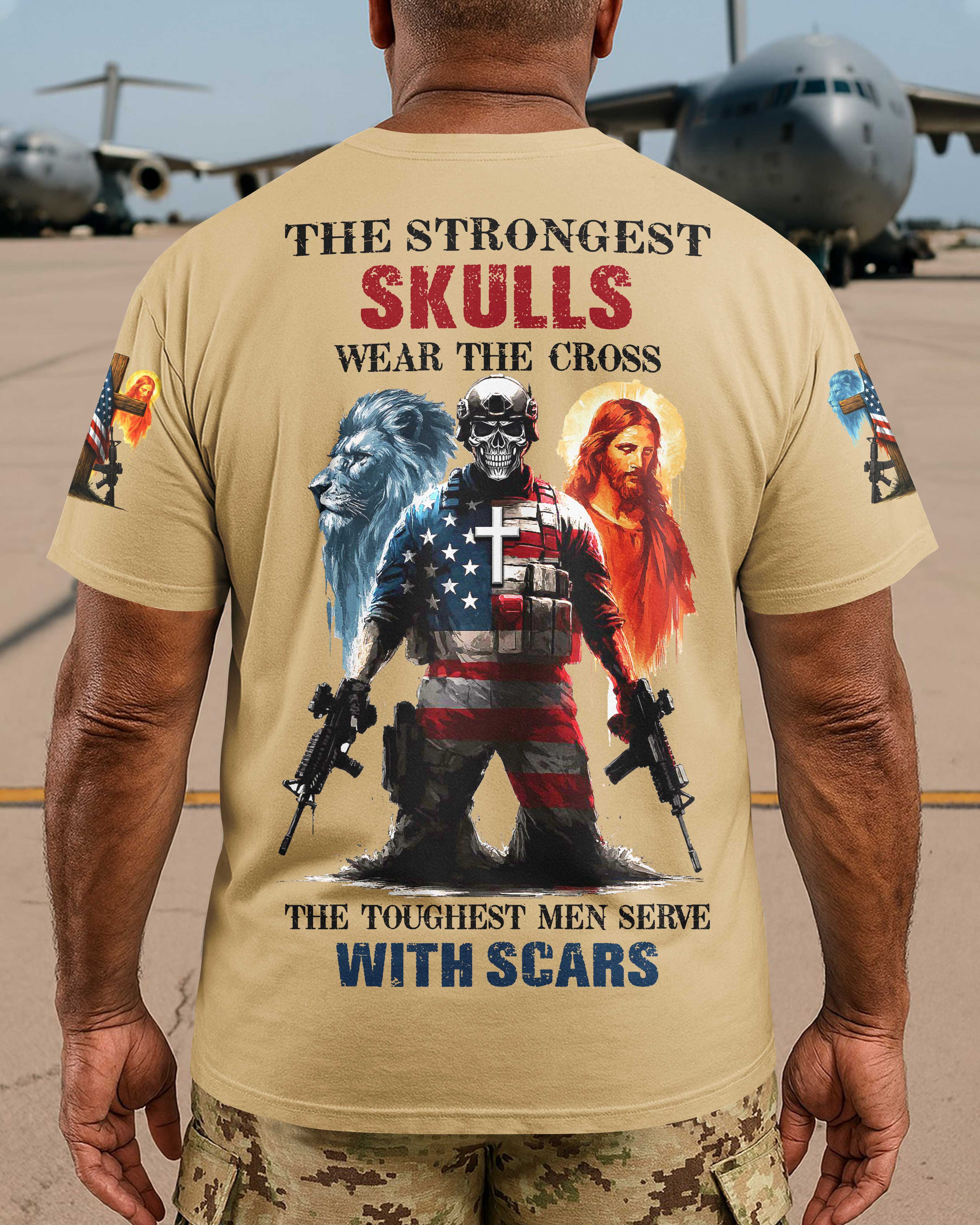 T-shirt Les crânes les plus solides portent la croix