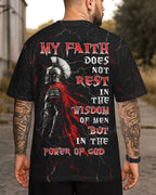Mein Glaube ruht nicht in der Weisheit der Menschen All Over Print T-Shirt