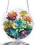 Dreamy Succulent Garden Light Suncatcher-Acrylic Window Art