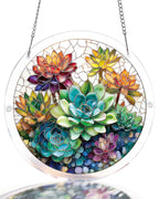 Dreamy Succulent Garden Light Suncatcher-Acrylic Window Art