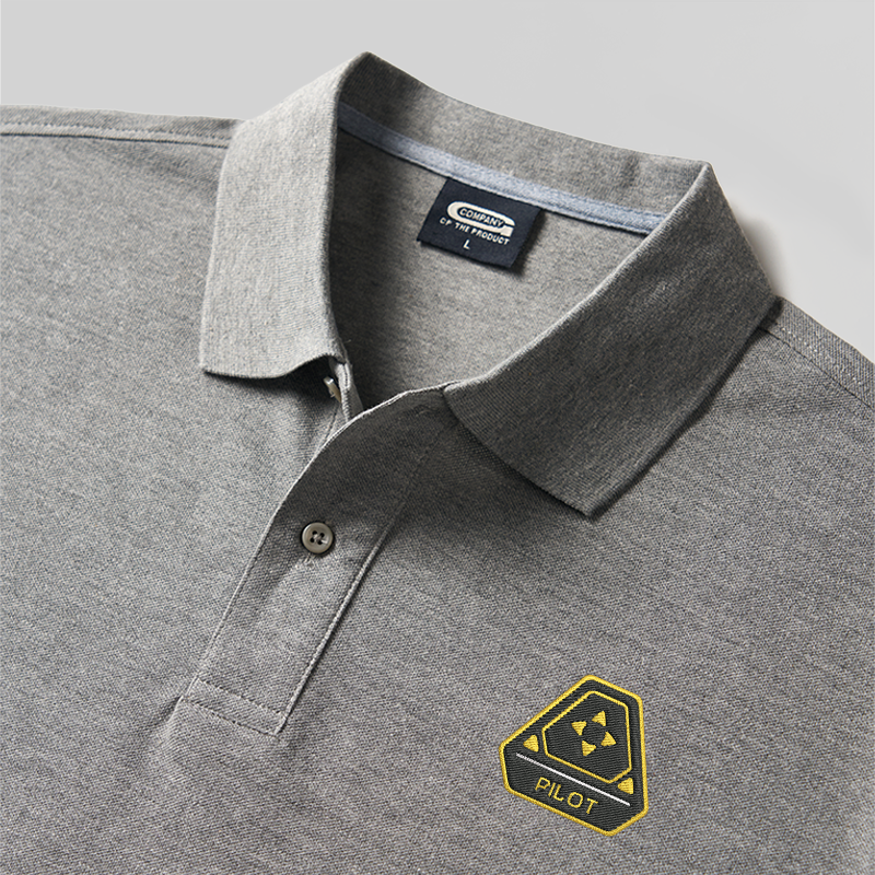 Pilot (Alien) Geek Embroidered Polo Shirt