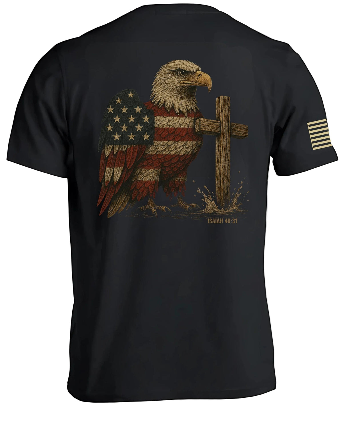 Patriotischer Adler Jesaja 40 31 T-Shirt