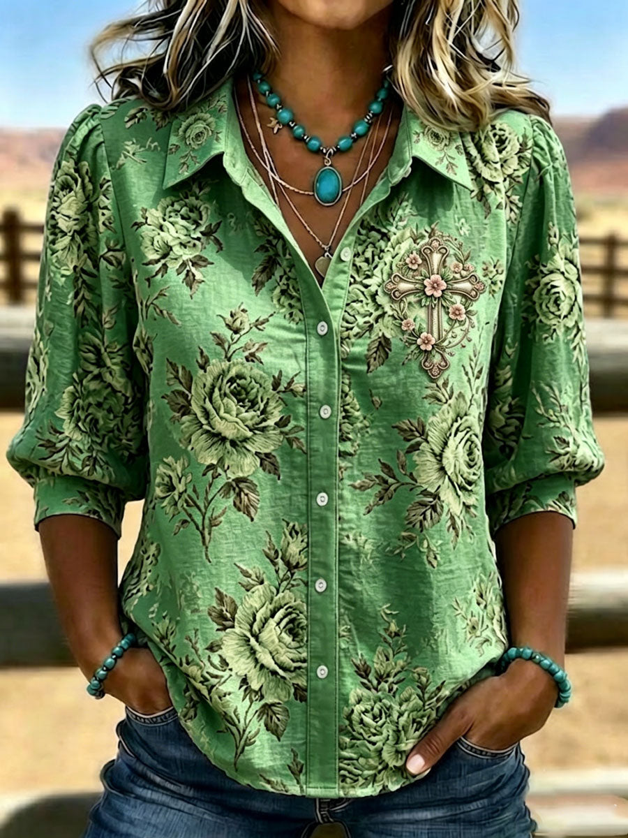 Chemise western femme style foi