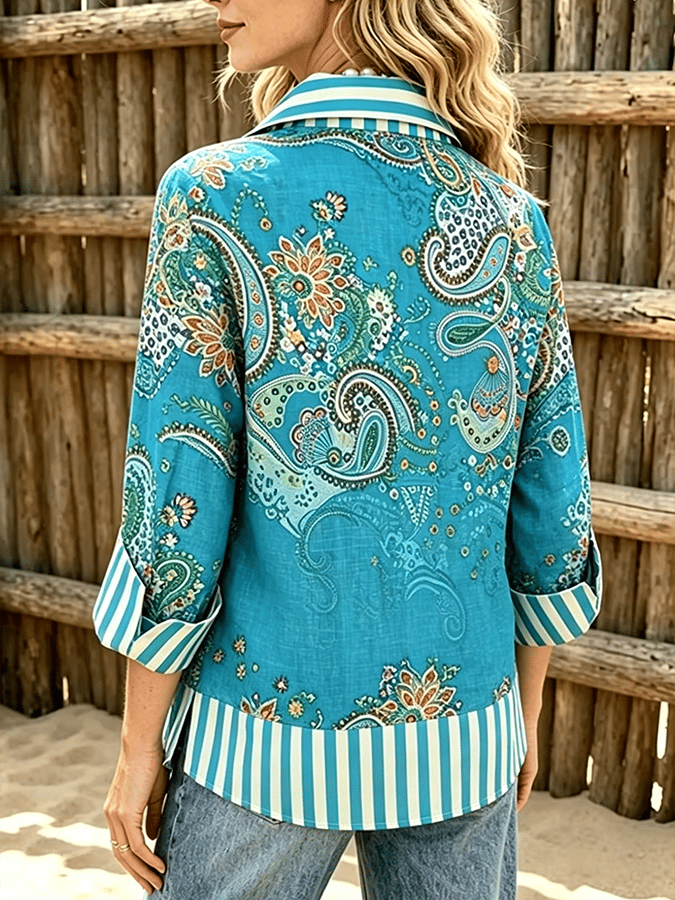 Women'S Casual Retro Print Top