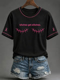 Women's Breast Cancer Awareness Print Top