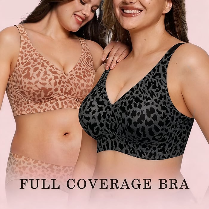 🏆LAST DAY SALE 49% OFF 🔥Super Firming Retro Leopard Print Bra | Women Wirefree Bras 👍No More Sagging Breasts