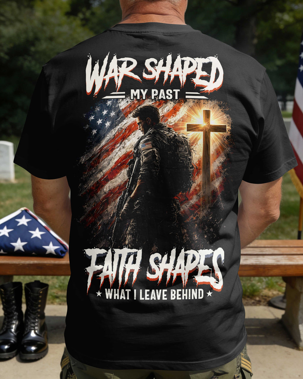 Krieg formte meine Vergangenheit – Glaube formt, was ich hinterlasse T-Shirt
